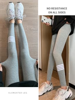 Pure Cotton High Waist Thin Women's Leggings Autumn Winter Fleece Lined Tight Pants Grey Color Base Layer Pants for Ladies