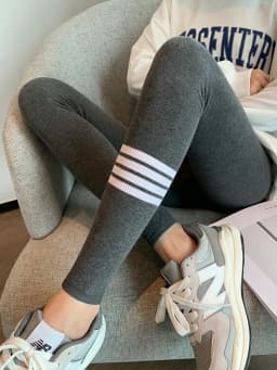 Pure Cotton High Waist Thin Women's Leggings Autumn Winter Fleece Lined Tight Pants Grey Color Base Layer Pants for Ladies