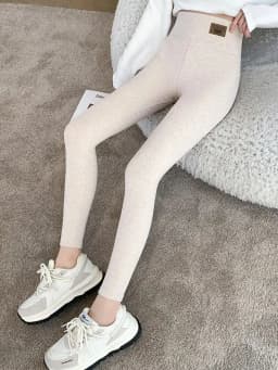 Women's High Waist Cotton Leggings Slim Fit Stretchy Casual Pants Soft Basic Trousers Outer Wear Daily·