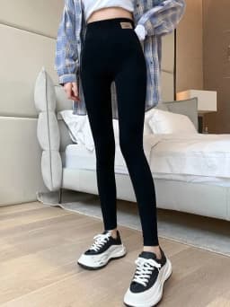 Women's High Waist Cotton Leggings Slim Fit Stretchy Casual Pants Soft Basic Trousers Outer Wear Daily·
