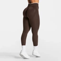 Women's Seamless Gym Solid Color Sports Pants White Edge Waist Tight High Waist Hip Lifting Pants Running Exercise Leggings