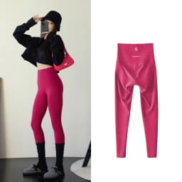 BIVIGAOS Spring Summer New Plum Red 3D Naked Feeling Sharkskin Leggings Women Slim Sexy Sport Yoga Push Up Fitness Leggings