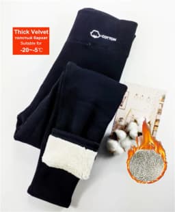 2026 Winter Thermal Leggings Women -15 ℃ Velvet Cotton Slim Tights Fleece Pants Stretch Thick Warm Skinny Leggings For Women
