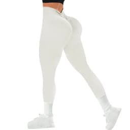 V-Back High Waisted Yoga Leggings Seamless Knit Tights for Women Quick Dry Butt Lifting Fashion Slim High Elastic Leggings
