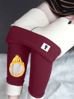 Women's High Waisted Thermal Leggings Sherpa Fleece Lined Tummy Control Winter Running Pants Slimming Warm Wear for Cold Weather