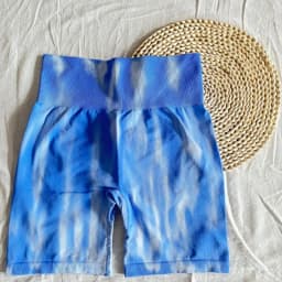 Tie Dye Aurora Shorts Female Seamless Slim Leggings Gym Running Cycling Stretchy Leggings High Waist Hip Liftting Yoga Shorts