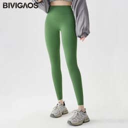 BIVIGAOS Spring Summer New Colourful Seamless Sharkskin Leggings Women Thin Elastic Tight-Fitting Sexy Sports Fitness Leggings