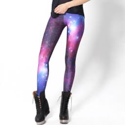 UPTOAILEI Quality Women Galaxy Elastic Tight Trouser Black Green Mermaid Printed Leggings Black Milk Leggins Summer