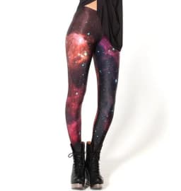 UPTOAILEI Quality Women Galaxy Elastic Tight Trouser Black Green Mermaid Printed Leggings Black Milk Leggins Summer