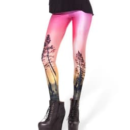UPTOAILEI Quality Women Galaxy Elastic Tight Trouser Black Green Mermaid Printed Leggings Black Milk Leggins Summer