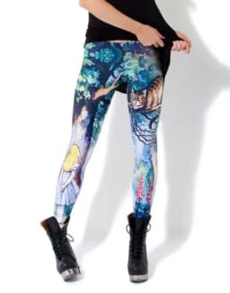 UPTOAILEI Quality Women Galaxy Elastic Tight Trouser Black Green Mermaid Printed Leggings Black Milk Leggins Summer