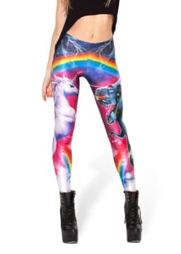 UPTOAILEI Quality Women Galaxy Elastic Tight Trouser Black Green Mermaid Printed Leggings Black Milk Leggins Summer