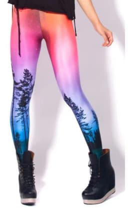 UPTOAILEI Quality Women Galaxy Elastic Tight Trouser Black Green Mermaid Printed Leggings Black Milk Leggins Summer