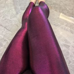 Glossy Shiny High Waist Yoga Pants Tight Women Workout Sports Leggings Fitness Plus Size Gym Trousers