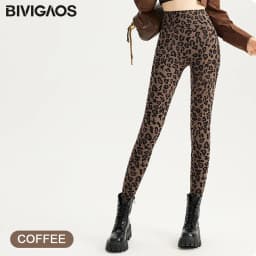 BIVIGAOS Spring Autumn Leopard Sharkskin Leggings Women High Waist Elastic Tight Sexy Yoga Leggings Slim Sports Fitness Leggings