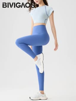 BIVIGAOS High Waist Back Pocket Sharkskin Leggings Women Tight Sexy Sports Fitness Leggings Spring Autumn Running Yoga Leggings