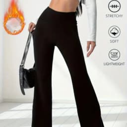 Velvet Thermal Leggings for Autumn and Winter High Waist and Hip Lifting Winter Yoga Pants Flared Wide Leg Thermal Pants