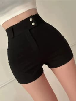 White Spicy Girl Short Pants Women Summer 2026 New High Waist Slim Fit Korean Style Versatile Elastic Slimming Butt Covering ...