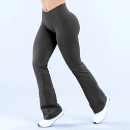WAREBALL Vision Flares Women Gym Fashion Flared Pants Waist Cross Seamless Sports Leggings Fitness Wide-leg Trousers