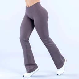 WAREBALL Vision Flares Women Gym Fashion Flared Pants Waist Cross Seamless Sports Leggings Fitness Wide-leg Trousers