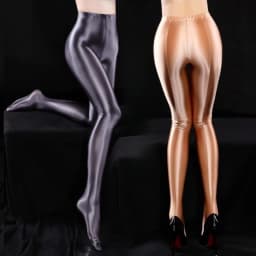 M L XL Plus Size Back Seam Leg Slim Pantyhose Satin Glossy Pencil Pants Women Fitness Yoga Leggings Oil Shiny Party Club Tights