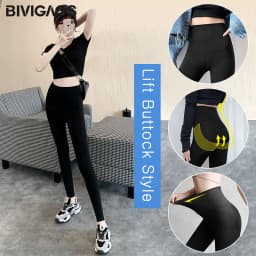 BIVIGAOS New Women Sharkskin Black Leggings Thin Workout Stretch Sexy Fitness Leggings Skinny Legs Slimming Sport Leggings