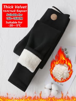 Women's Warm Leggings Soft with Fleece Thermal Pants Gray High Waist Leggings Skinny Thick Velvet Winter Leggings for Women