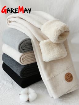 Women's Warm Leggings Soft with Fleece Thermal Pants Gray High Waist Leggings Skinny Thick Velvet Winter Leggings for Women
