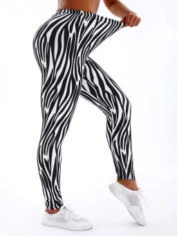 Casual Fashionable Brushed High Elasticity Sexy Tight Fitting Irregular Striped Leggings Sports Slimming Yoga Pants