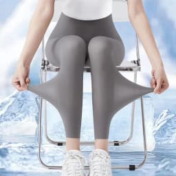 Thin Summer Women's Legging Outer Wear Silky Sunscreen Cool Feeling High Waist Yoga Pants Elastic Skinny Trousers