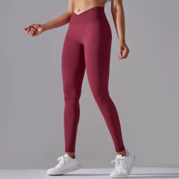 Seamless Yoga Pant Cross Over Waistband Sports Fitness Legging Women High Waist Gym Scrunch Butt Running Workout Leggings