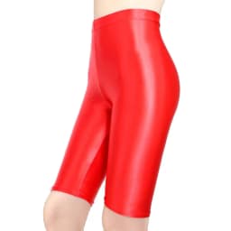 MJINM Silky Oily Skinny Sports Shorts for Women, Glossy Underwear, Cycling Pants, Bodybuilding, Thin, Tight, Five Point