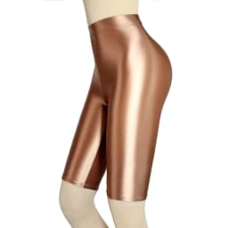 MJINM Silky Oily Skinny Sports Shorts for Women, Glossy Underwear, Cycling Pants, Bodybuilding, Thin, Tight, Five Point