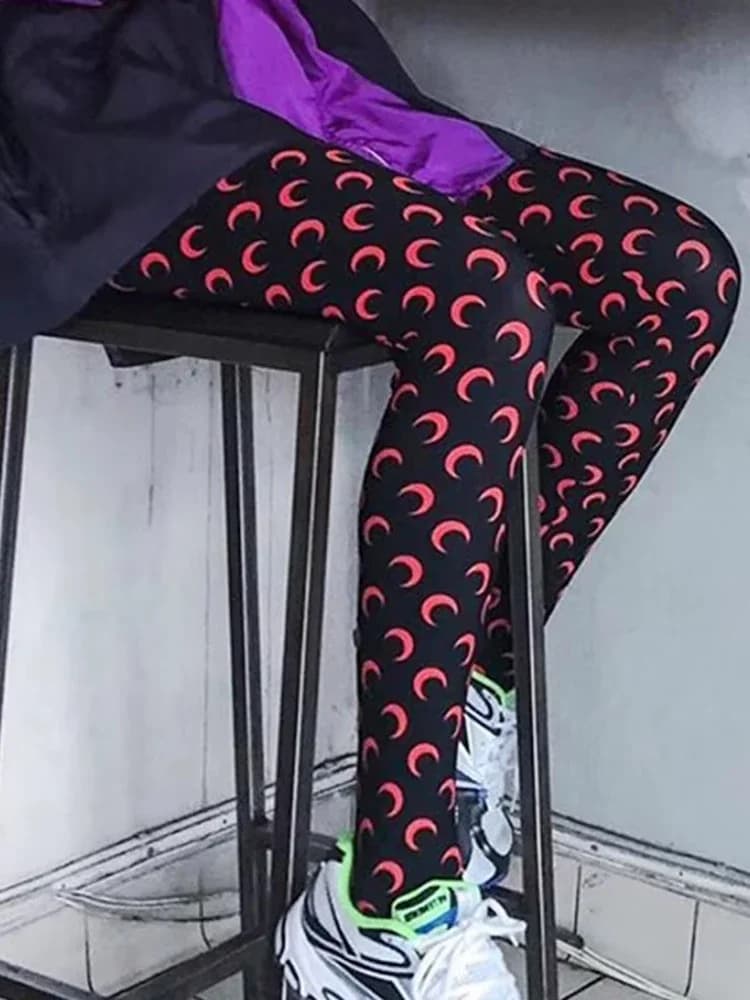New Summer Casual Seamless Tight Thin Women's High Waisted Leggings Korean Fashionable Women Printed Elastic Jumpsuit