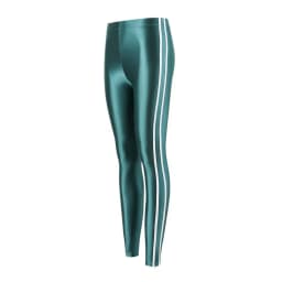 Glossy striped leggings pants High waist women Sexy slim seam workout leggings