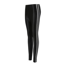 Glossy striped leggings pants High waist women Sexy slim seam workout leggings