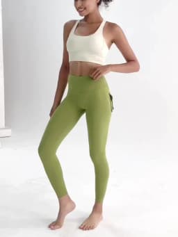 Women High Waist Fitness Yoga Pants Sports Stretch Leggings Back Pockets Push Up Leggings Workout Running Gym Clothing