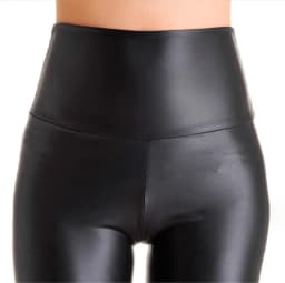 Super High Waist Legging for Women Faux Leather Matte Wide Waistband Good Stretchy Sexy Club Pants Long Tall 180