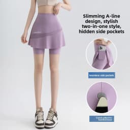 plus Size High Waist Yoga Pants Women's Sport Fitness Shorts Skirt Pants Running Exercise Tummy Control Seven-Five Length