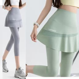 plus Size High Waist Yoga Pants Women's Sport Fitness Shorts Skirt Pants Running Exercise Tummy Control Seven-Five Length