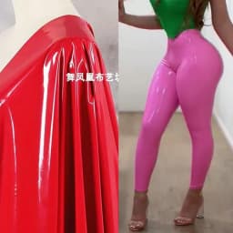 High Waist Faux Latex Bodycon Leggings Women Wet Look Shiny Patent Leather Pencil Pants Sexy Stretch Seameless Trousers Custom
