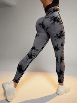 Sexy Hollow Black Seamless Leggings Women Fitness Leggings Gym Yoga Pants High Waist Yoga Pants Sports Female Clothing