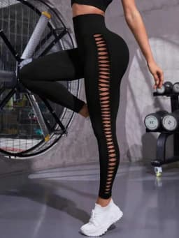 Sexy Hollow Black Seamless Leggings Women Fitness Leggings Gym Yoga Pants High Waist Yoga Pants Sports Female Clothing