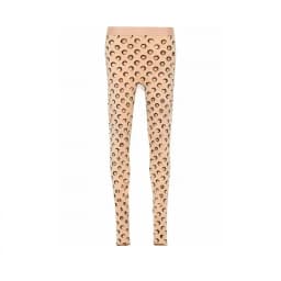 Tummy Control Leggings High Waisted Women Solid Color Stretchy Moon Print Ice Silk Retro Versatile Pants