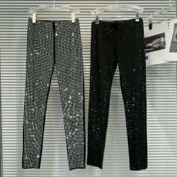 Dark Sexy Trendy Slim Fit Rhinestone Base Layer Pants for Women Autumn 2026 New Arrival Fashion plus Size Bottoms