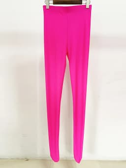 HIGH STREET Newest 2026 Designer Fashion Women's Stretchy Leggings Pants Fluorescent Hot Pink