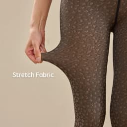 1 Pair Fleece Lined Tights Women Thermal Leggings Sheer Pantyhose Fake Translucent Warm Winter Tight Sexy Leopard Pattern Tights