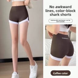 Outdoor Invisible Zipper Sharkskin Shorts Women's Thin Summer Bottoms Convenient to Wear Three-quarter Length Easy to Put on