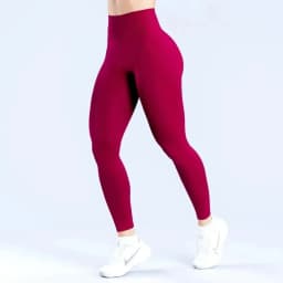 Women Seamless High Waist Yoga Pants Three-section Waist Sexy Hip-lifting Tight Sports Pants High Elastic Fitness Exercise Pants