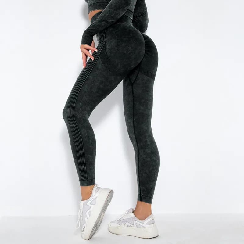 Seamless High Waist Yoga Pants Women Matte Washed Leggings High Elastic Sexy Hip Liftting Gym Workout Running Sports Leggings